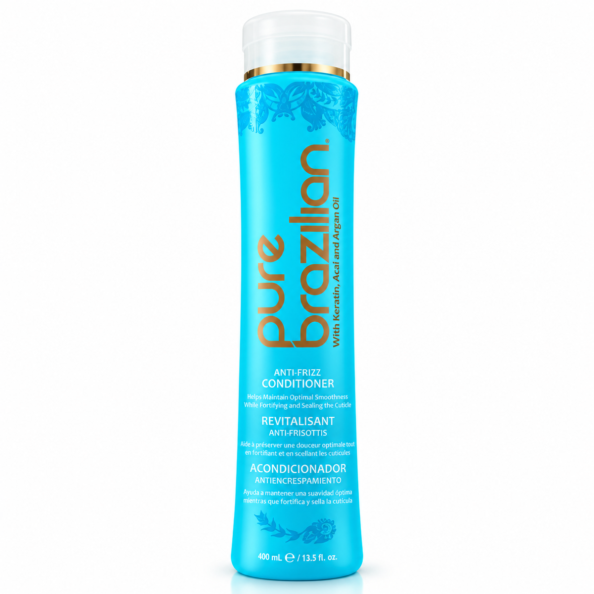 Pure Brazilian Acondicionador Antifrizz con Queratina, Açai y Aceite de Argán